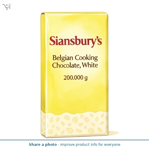Sainsbury's Belgian Cooking Chocolate, White 200g