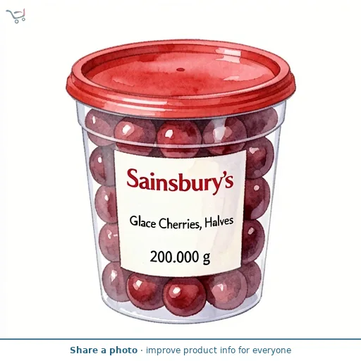 Sainsbury's Glace Cherries, Halves 200g