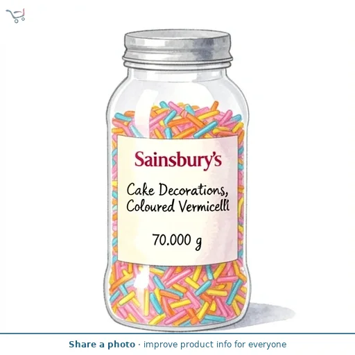 Sainsbury's Cake Decorations, Coloured Vermicelli 70g