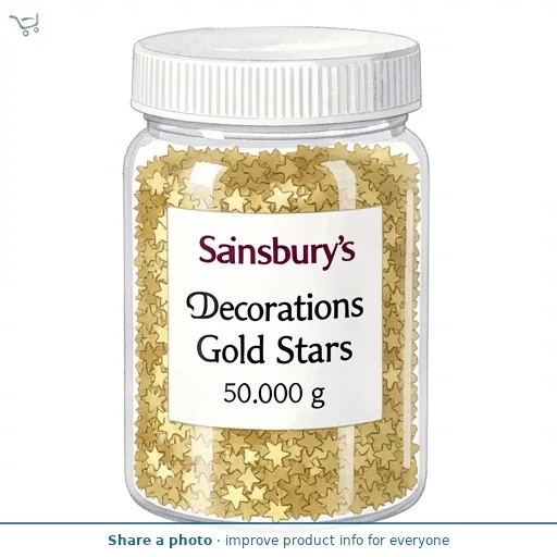 Sainsbury's Cake Decorations Gold Stars 50g