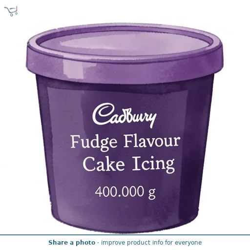 Cadbury 400g Baking Chocolate Fudge Flavour Cake Icing