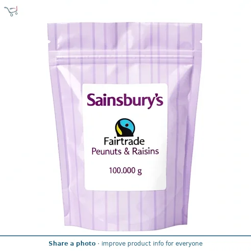 Sainsbury's Fairtrade Peanuts & Raisins 100g