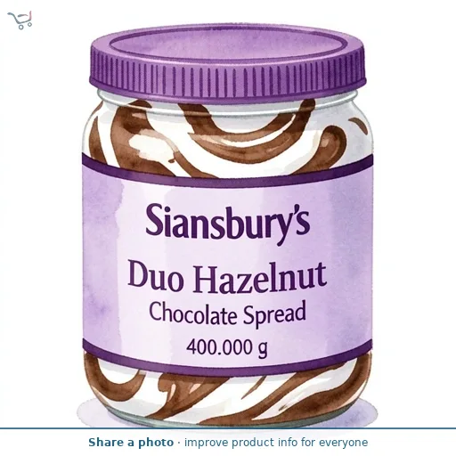 Sainsbury's Duo Hazelnut Chocolate Spread 400g