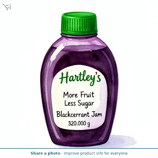 Hartley's More Fruit Less Sugar Blackcurrant Jam 320g