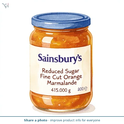 Sainsbury's Reduced Sugar Fine Cut Orange Marmalade 415g