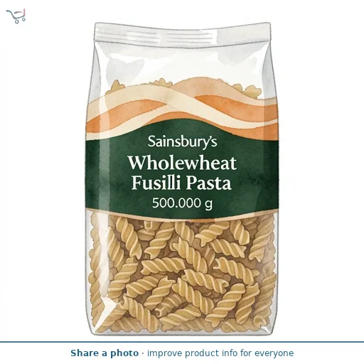 Sainsbury's Wholewheat Fusilli Pasta 500g