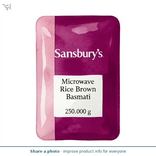 Sainsbury's Microwave Rice Brown Basmati 250g