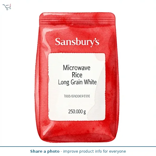 Sainsbury's Microwave Rice Long Grain White 250g