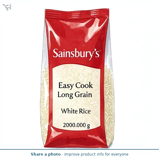 Sainsbury's Easy Cook Long Grain White Rice 2kg