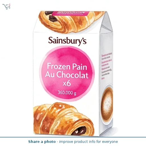 Sainsbury's Frozen Pain Au Chocolat x6 360g