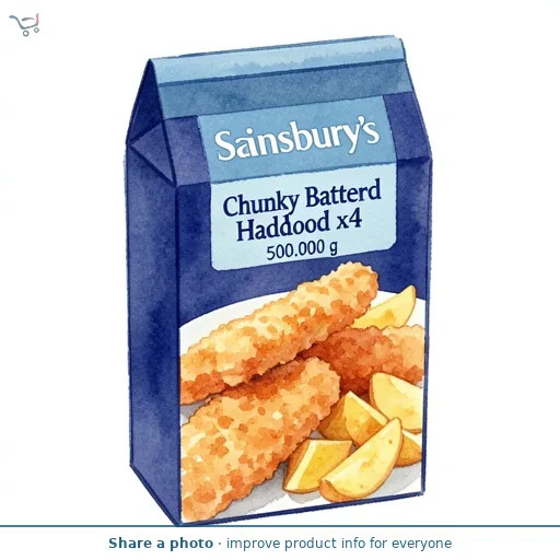 Sainsbury's Chunky Battered Haddock x4 500g