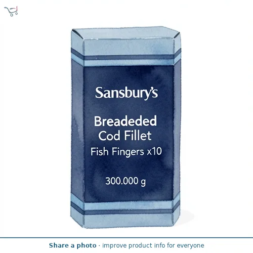 Sainsbury's Breaded Cod Fillet Fish Fingers x10 300g