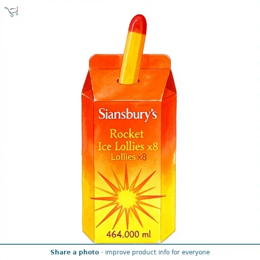 Sainsbury's Rocket Ice Lollies x8 464ml