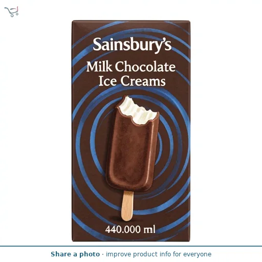 Sainsbury's Milk Chocolate Ice Creams 4 X 110ml