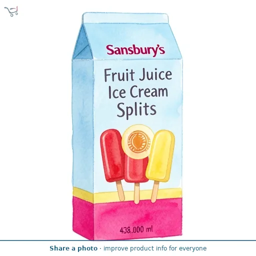 Sainsbury's Fruit Juice Ice Cream Splits 6x73ml