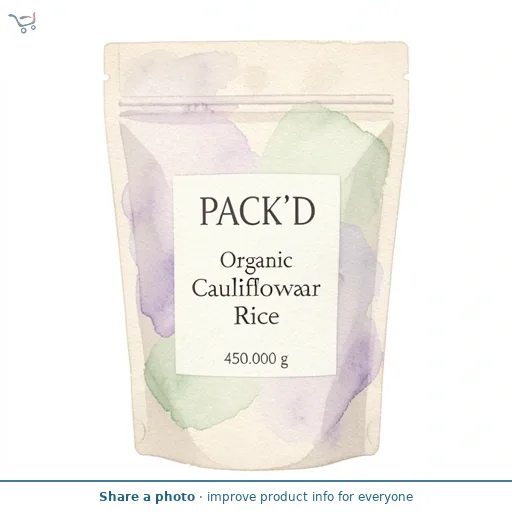 PACK'D Organic Cauliflower Rice 450g
