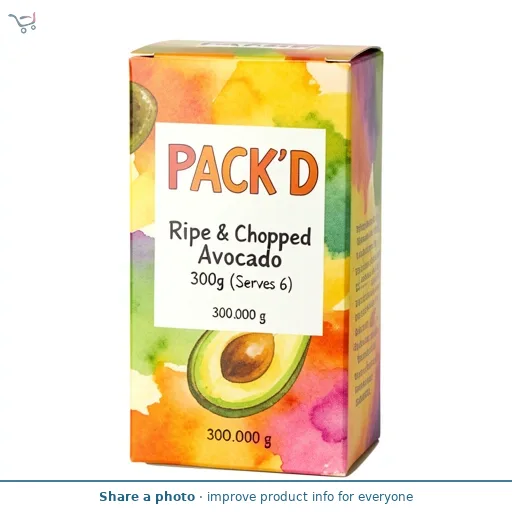 PACK'D Ripe & Chopped Avocado 300g (Serves 6)