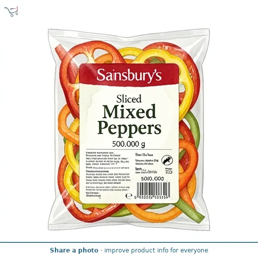 Sainsbury's Sliced Mixed Peppers 500g
