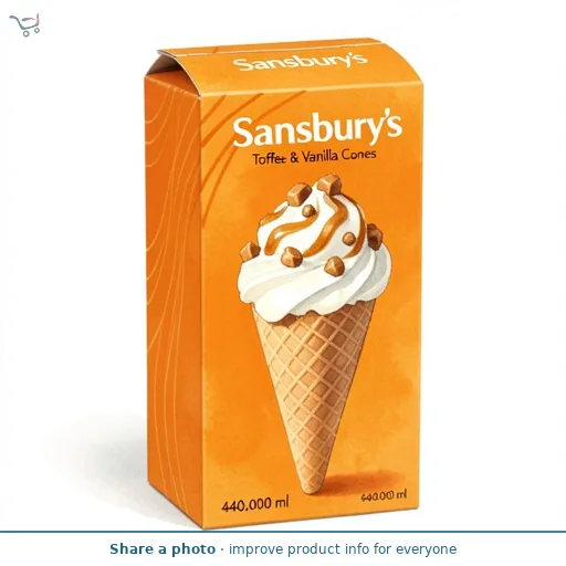 Sainsbury's Toffee & Vanilla Cones 4x110ml