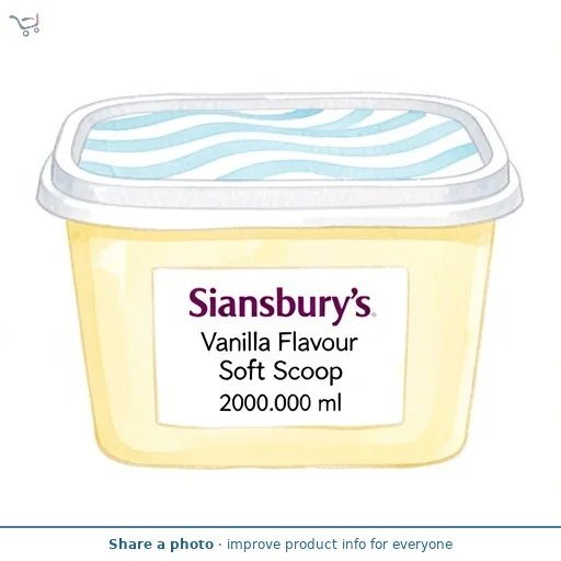Sainsbury's Vanilla Flavour Soft Scoop 2L
