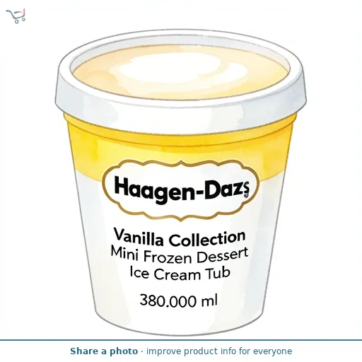 Haagen-Dazs Vanilla Collection Mini Frozen Dessert Ice Cream Tub 4x95ml