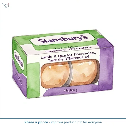 Sainsbury's Lamb & Mint Quarter Pounders, Taste the Difference x4 454g