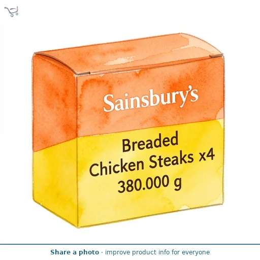 Sainsbury's Breaded Chicken Steaks x4 380g