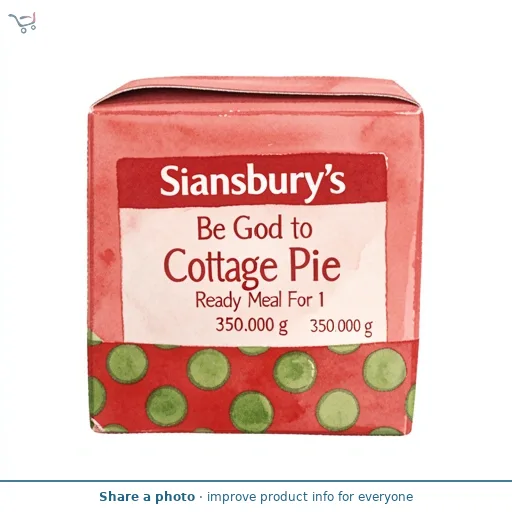 Sainsbury's Be Good to Yourself Cottage Pie Ready Meal For 1 350g