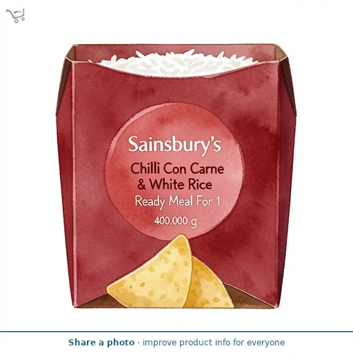 Sainsbury's Chilli Con Carne & White Rice Ready Meal For 1 400g