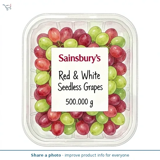 Sainsbury's Red & White Seedless Grapes 500g