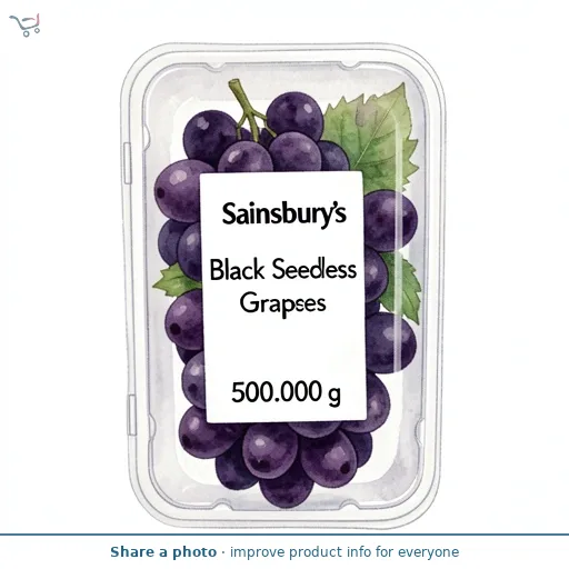 Sainsbury's Black Seedless Grapes 500g