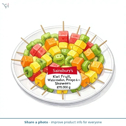 Sainsbury's Kiwi Fruit, Watermelon, Mango & Pineapple Skewers 870g
