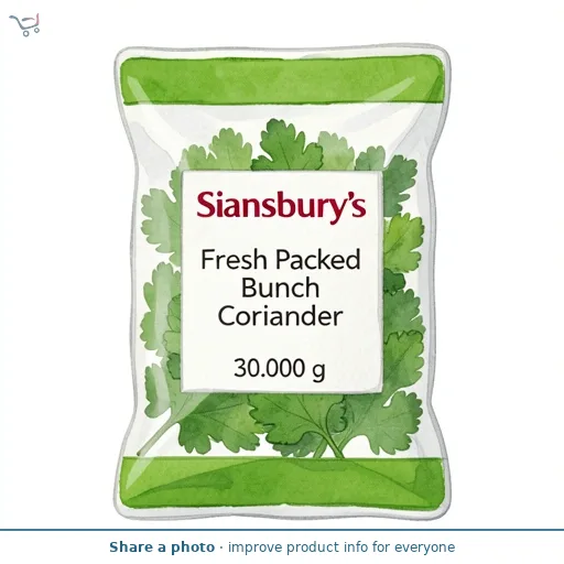 Sainsbury's Fresh Packed Bunch Coriander 30g