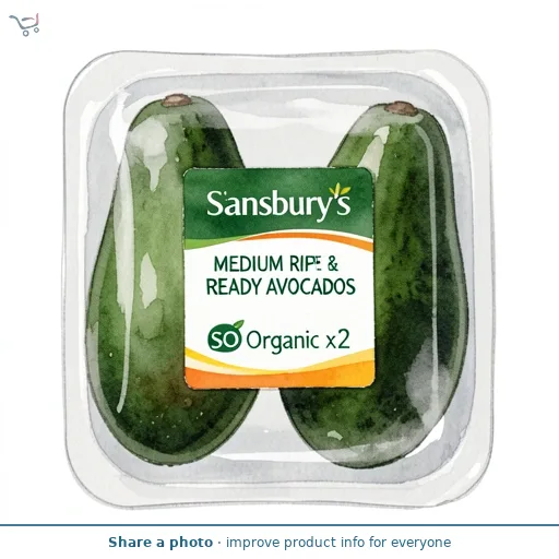 Sainsbury's Medium Ripe & Ready Avocados, SO Organic x2