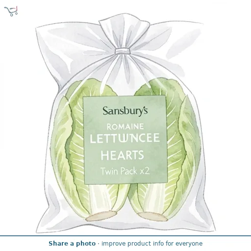 Sainsbury's Romaine Lettuce Hearts, Twin Pack x2