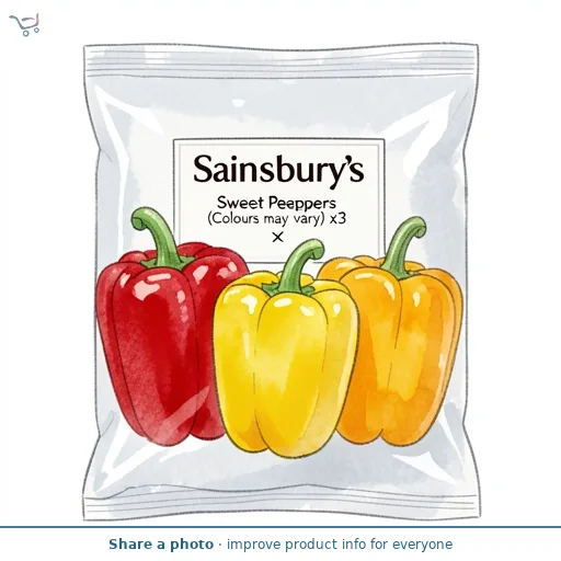 Sainsbury's Sweet Peppers (Colours may vary) x3