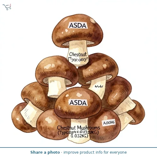 ASDA Chestnut Mushrooms (Typically 0.032KG)