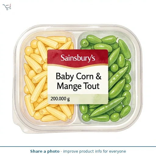 Sainsbury's Baby Corn & Mange Tout 200g