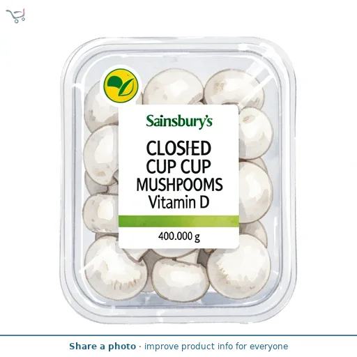 Sainsbury's Closed Cup Mushrooms Vitamin D 400g