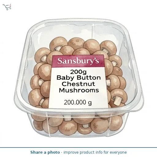 Sainsbury's 200g Baby Button Chestnut Mushrooms
