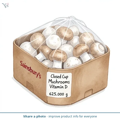 Sainsbury's Closed Cup Mushrooms Vitamin D 625g