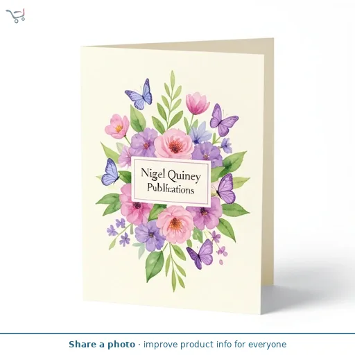 Nigel Quiney Publications Birthday Card with Flowers and Butterflies Greeting Card