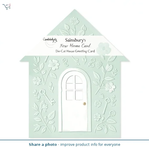 Sainsbury's New Home Card Congratulations Die-Cut House Greeting Card