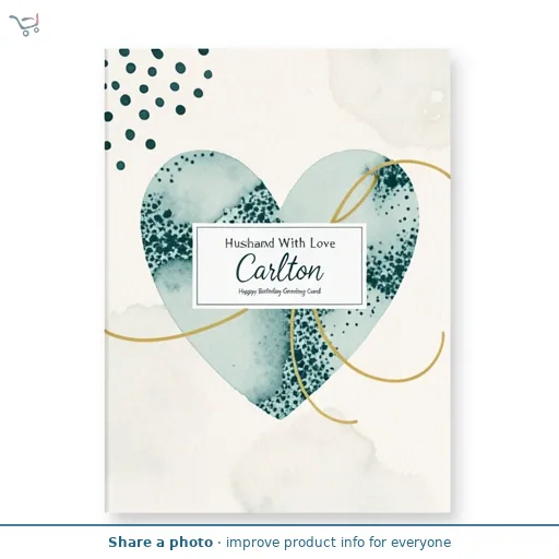 Carlton Husband With Love Happy Birthday Greeting Card