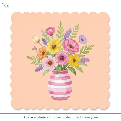 Carlton Thinking of You Card Sending Big Hugs Vase & Flowers Design Greeting Card