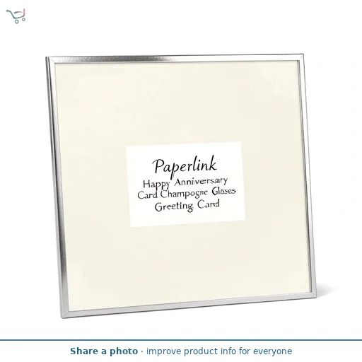 Paperlink Happy Anniversary Card Champagne Glasses Greeting Card