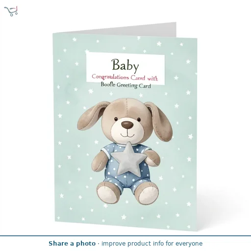 Baby Boy Congratulations Card with Boofle Greeting Card