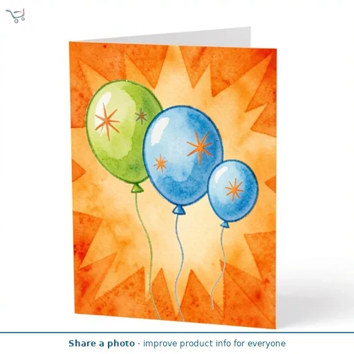 Sainsbury's Happy 3rd Birthday Card Balloons Juvenile Greeting Card