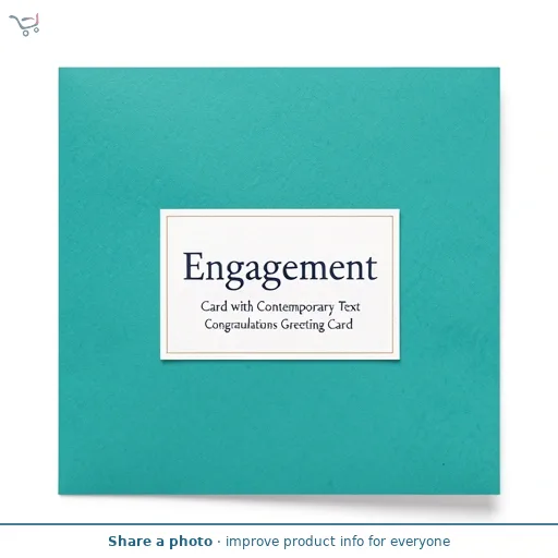 Engagement Card with Contemporary Text Congratulations Greeting Card