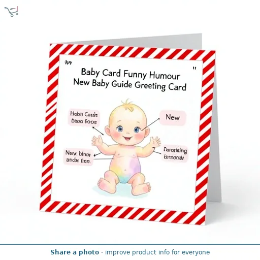 New Baby Card Funny Humour New Baby Guide Greeting Card
